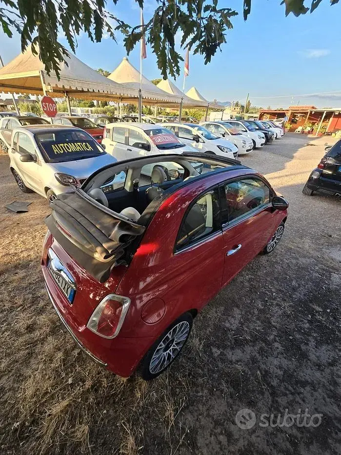 Usata Fiat 500C Lounge 69 CV (50 kW) 2009 Rosso Cabrio