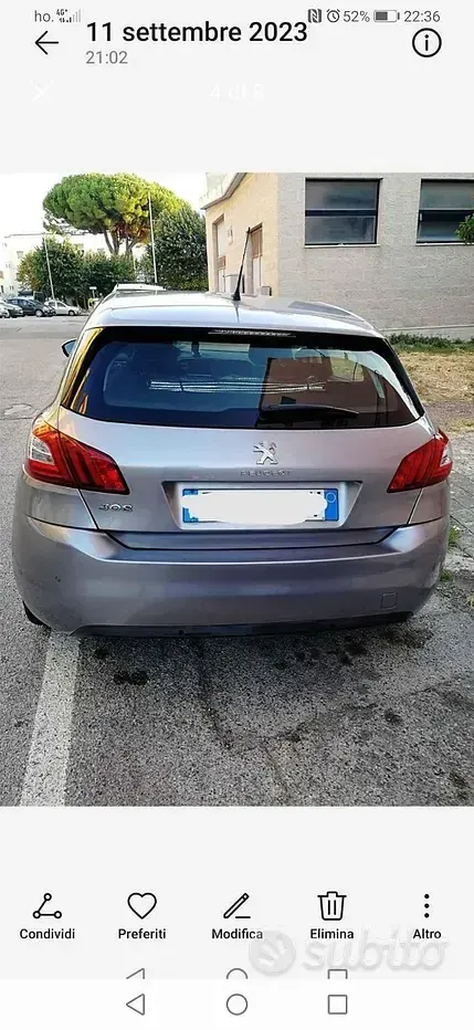 Usata Peugeot 308 120 CV (88 kW) 2017 Grigio Berlina