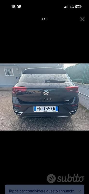 Usata VW T-Roc 150 CV (110 kW) 2018 Nero SUV