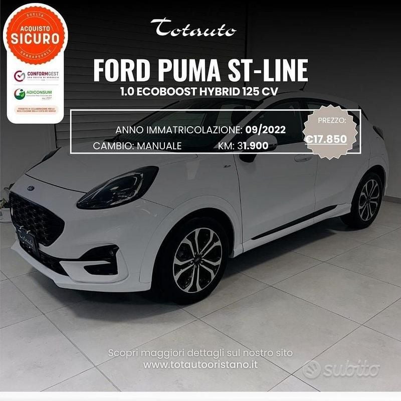 Usata Ford Puma ST-Line 125 CV (91 kW) 2022 Bianco SUV