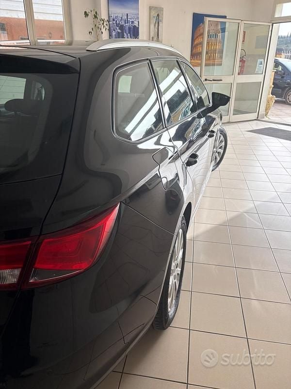 Usata Seat Leon ST Style 110 CV (80 kW) 2016 Nero Station wagon