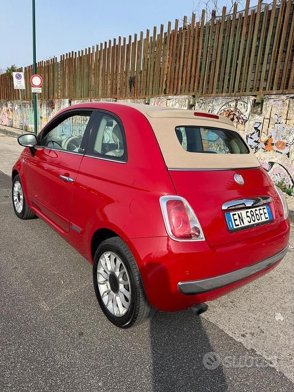 Usata Fiat 500C 2011 Rosso Cabrio