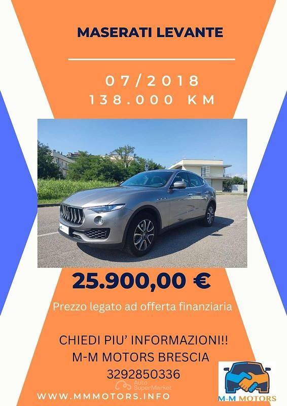 Grigio Usata 2018 Maserati Levante SUV | 27.900 € (Super prezzo) - Immagine 1/4