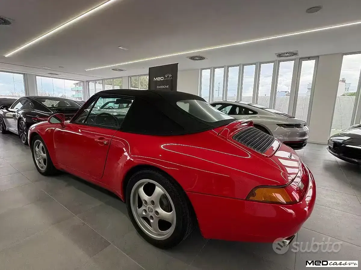 Usata Porsche 993 271 CV (199 kW) 1995 Rosso Cabrio
