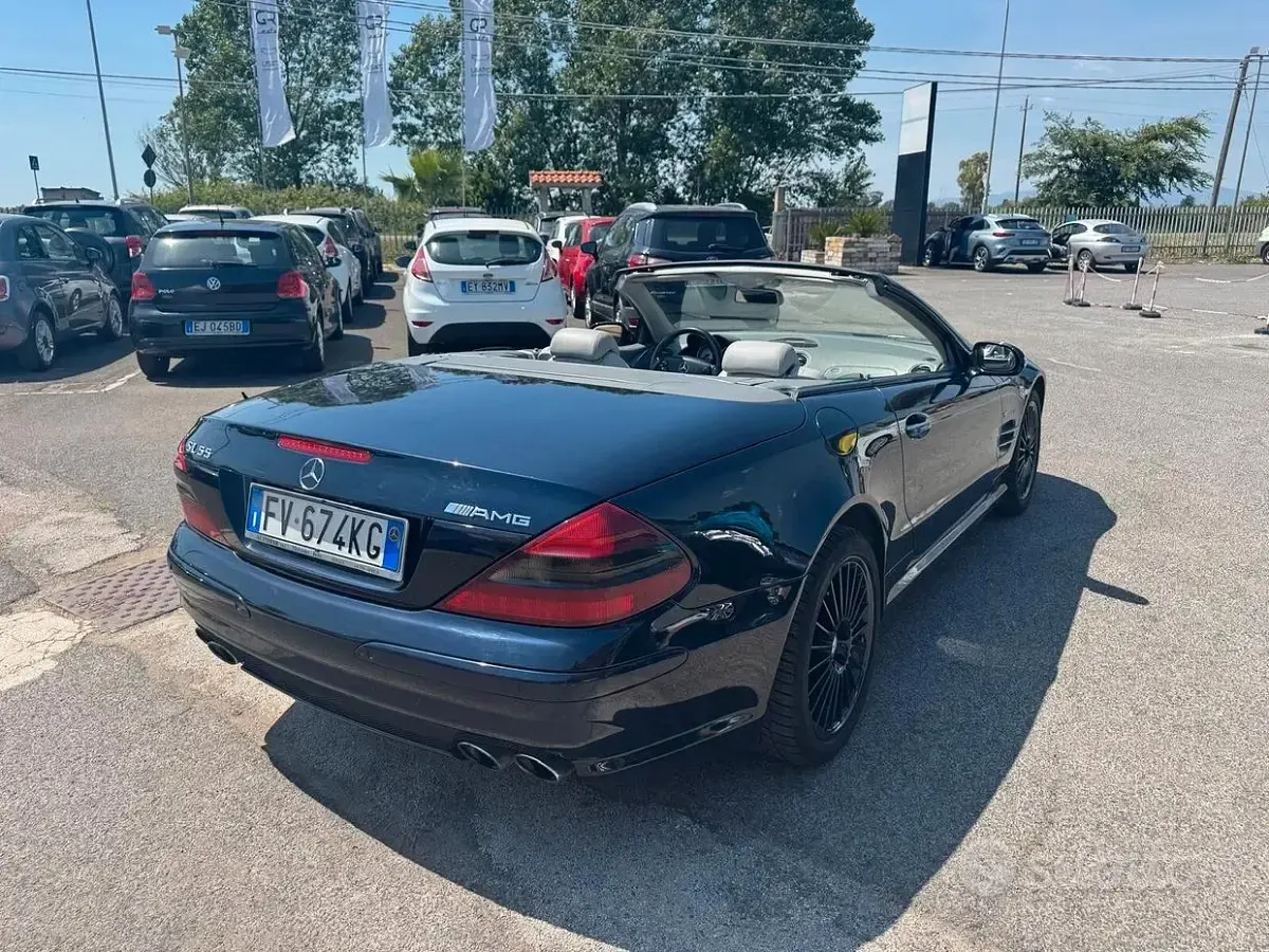 Usata Mercedes SL500 AMG 500 CV (367 kW) 2003 Blu Cabrio
