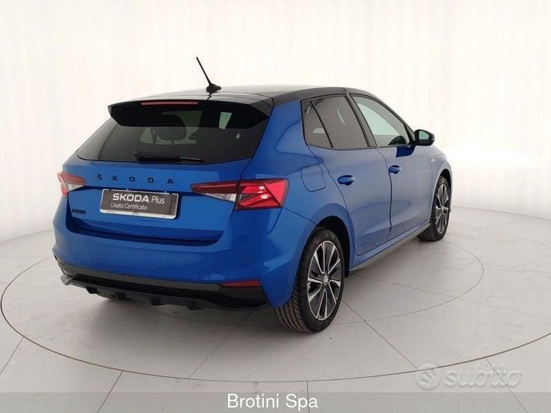 Usata Skoda Fabia Monte Carlo 95 CV (69 kW) 2022 Blu/azzurro Utilitaria