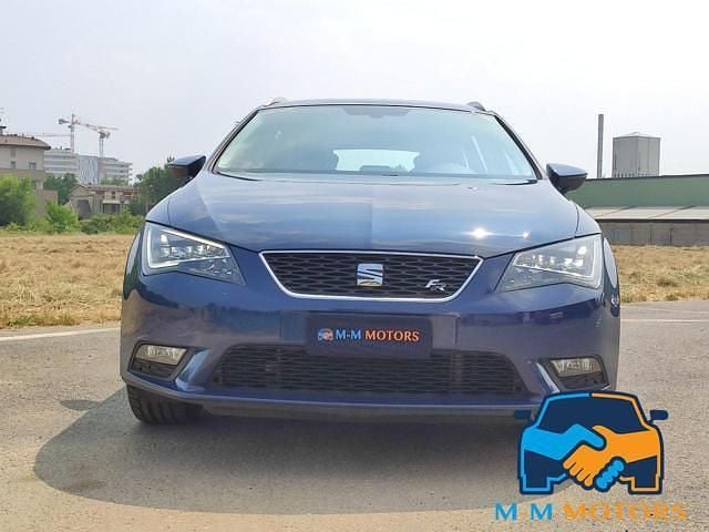 Usata Seat Leon Style 110 CV (80 kW) 2016 Blu Station wagon