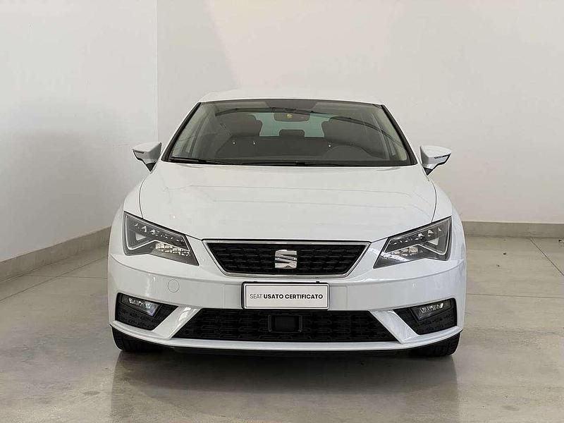 Usata Seat Leon Business 110 CV (80 kW) 2017 Bianco Berlina