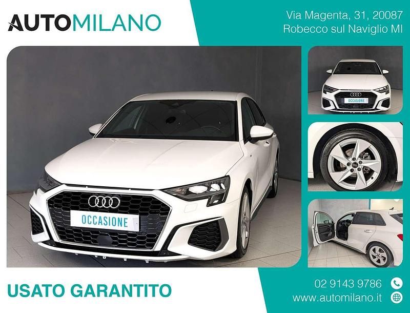 Usata Audi A3 S-Line 150 CV (110 kW) 2023 Bianco Berlina