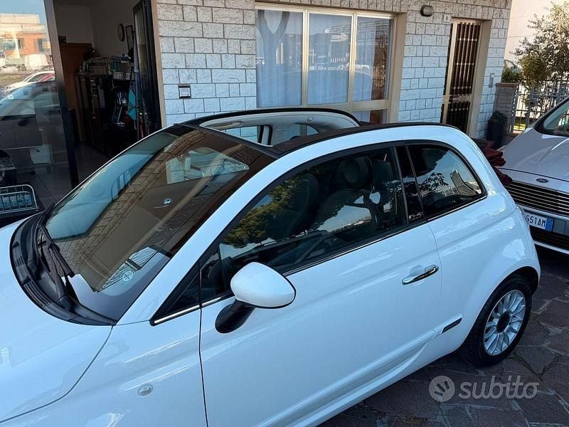 Usata Fiat 500C Lounge 95 CV (69 kW) 2014 Bianco Cabrio