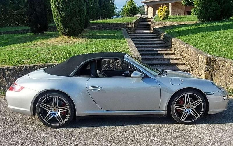 Usata Porsche 997 355 CV (261 kW) 2006 Argento Cabrio