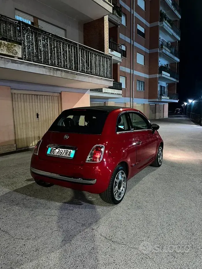 Usata Fiat 500 95 CV (69 kW) 2011 Rosso Cabrio