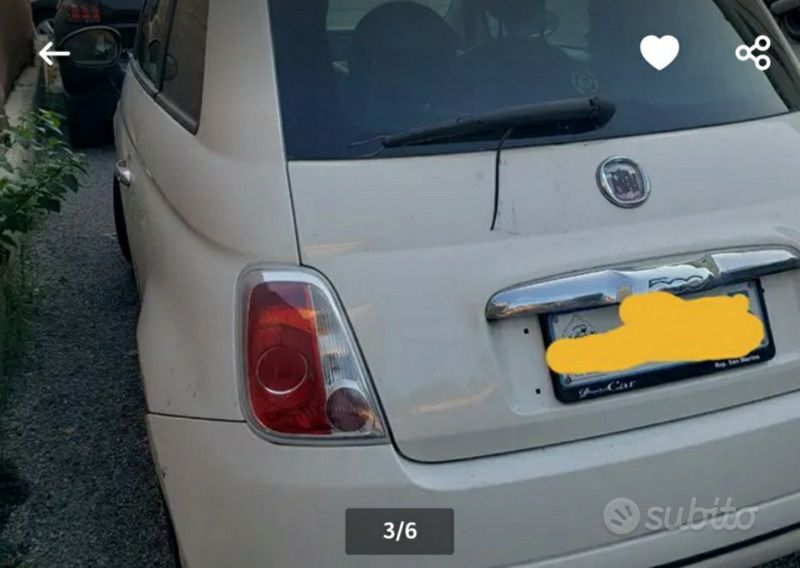 Usata Fiat 500 69 CV (50 kW) 2009 Bianco Berlina
