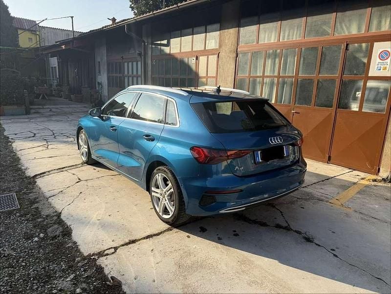 Usata Audi A3 Advanced 150 CV (110 kW) 2021 Blu/azzurro Berlina