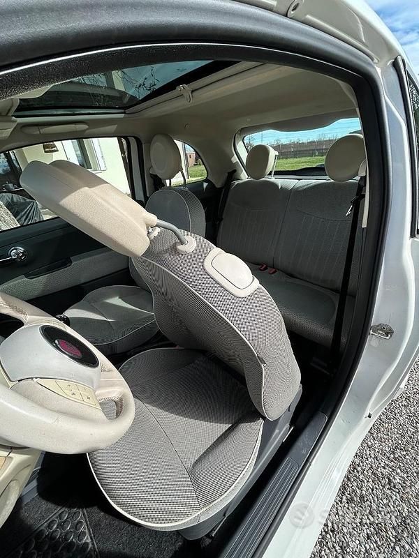 Usata Fiat 500 Lounge 69 CV (50 kW) 2009 Bianco Cabrio