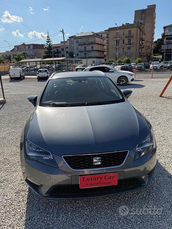 Usata Seat Leon ST Style 110 CV (80 kW) 2016 Grigio Station wagon