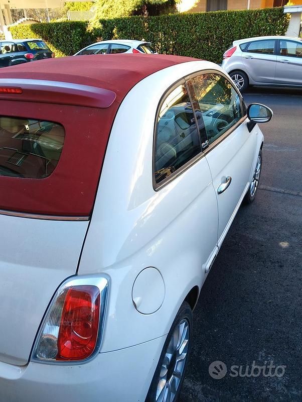 Usata Fiat 500C Lounge 2010 Bianco Cabrio