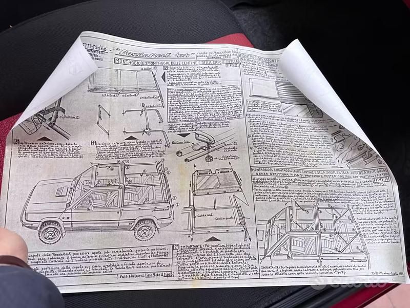 Usata Fiat Panda 1989 Rosso Cabrio