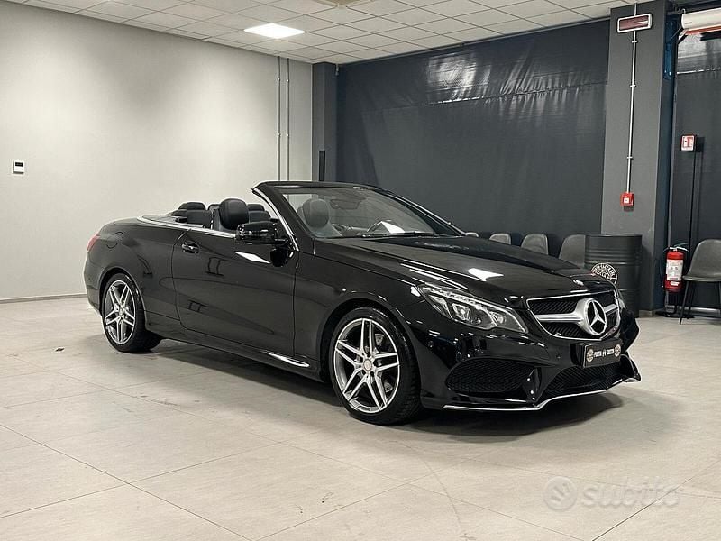 Usata Mercedes E220 Premium 170 CV (125 kW) 2015 Nero Cabrio