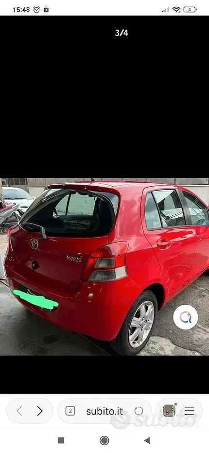 Usata Toyota Yaris 69 CV (50 kW) 2011 Rosso Utilitaria