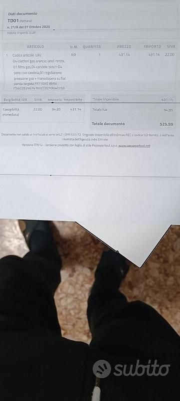 Bianco Usata 2019 Fiat Panda Utilitaria | 5000 € (Super prezzo) - Immagine 1/4