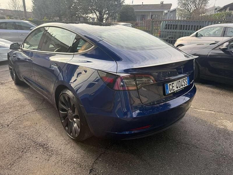 Usata Tesla Model 3 Performance 155 kW (211 CV) 2021 Blu/azzurro Berlina