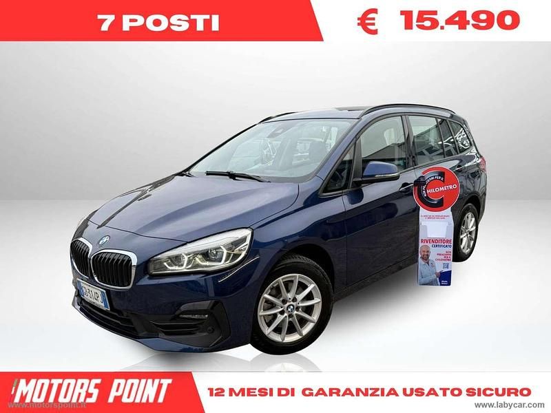 Usata BMW 216 Gran Tourer 116 CV (85 kW) 2020 Blu/azzurro Monovolume