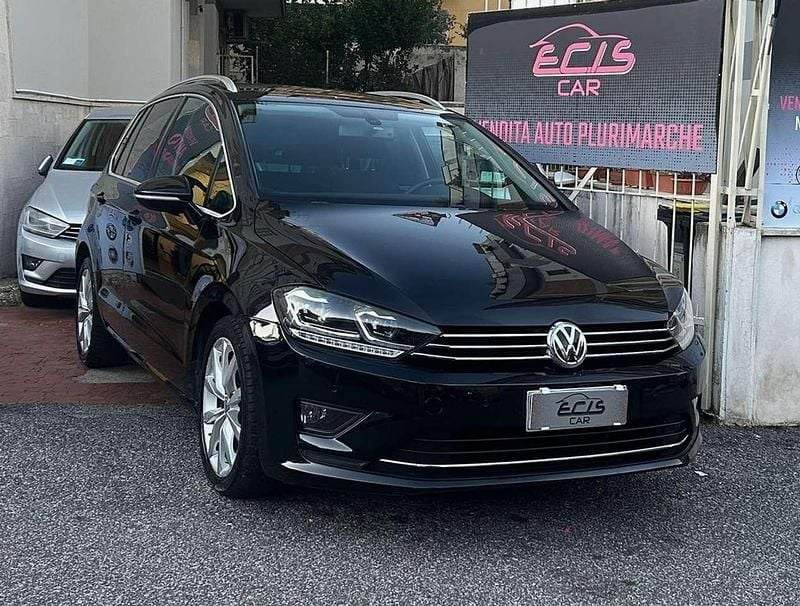 Usata VW Golf Sportsvan Highline 110 CV (80 kW) 2014 Nero Monovolume