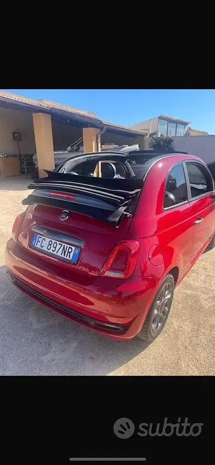 Usata Fiat 500 S 69 CV (50 kW) 2017 Rosso Cabrio