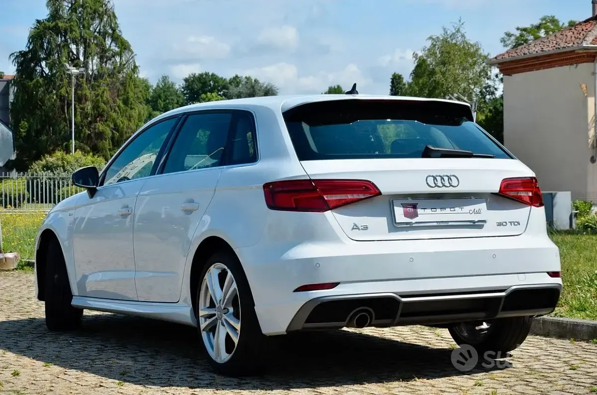 Usata Audi A3 S-Line 116 CV (85 kW) 2019 Bianco Berlina