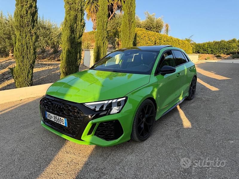Usata Audi RS3 400 CV (294 kW) 2024 Verde Berlina
