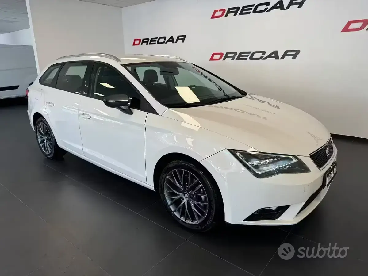 Usata Seat Leon ST CONNECT 110 CV (80 kW) 2016 Bianco Station wagon