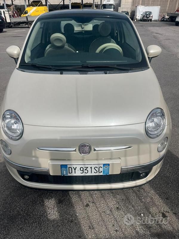 Usata Fiat 500 75 CV (55 kW) 2009 Bianco Cabrio