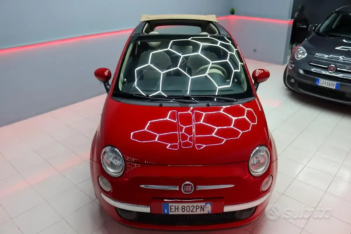 Usata Fiat 500C Lounge 69 CV (50 kW) 2011 Rosso Cabrio