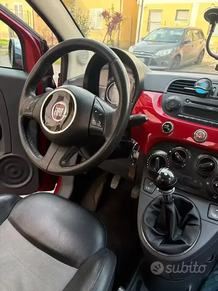 Usata Fiat 500 75 CV (55 kW) 2009 Rosso Cabrio