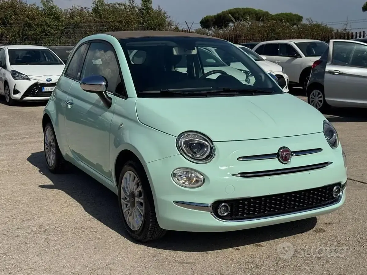 Usata Fiat 500C 69 CV (50 kW) 2018 Verde Cabrio