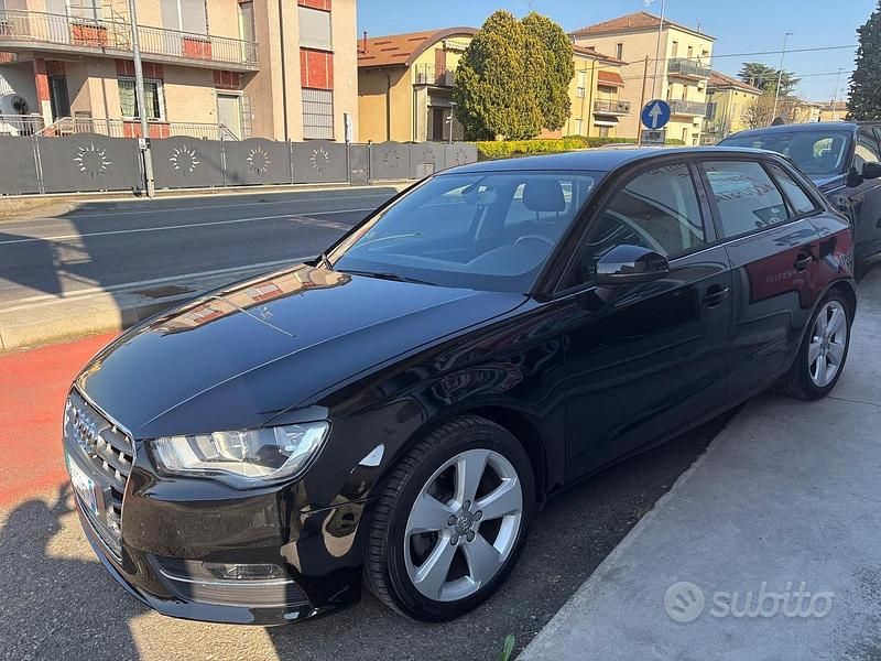 Usata Audi A3 Ambition 110 CV (80 kW) 2015 Nero Berlina