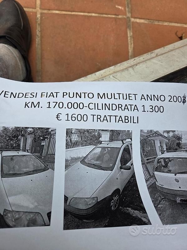 Usata Fiat Punto 2002 Bianco Utilitaria