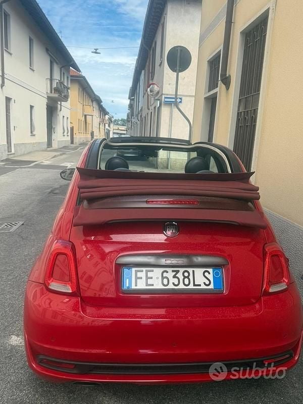 Usata Fiat 500S S 69 CV (50 kW) 2016 Rosso Cabrio
