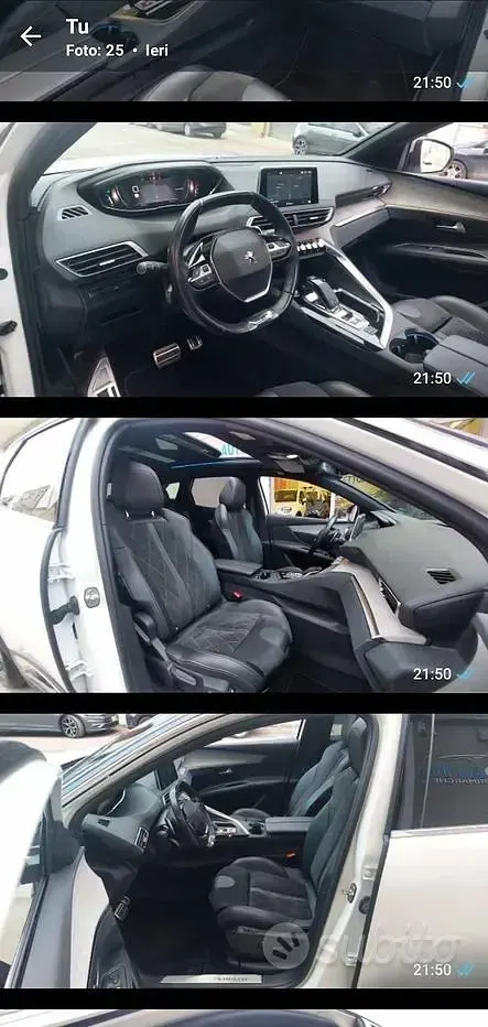 Usata Peugeot 3008 177 CV (130 kW) 2019 Bianco SUV