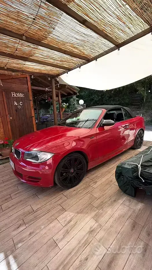 Usata BMW 118 Cabriolet Efficient Dynamics 143 CV (105 kW) 2009 Rosso Cabrio