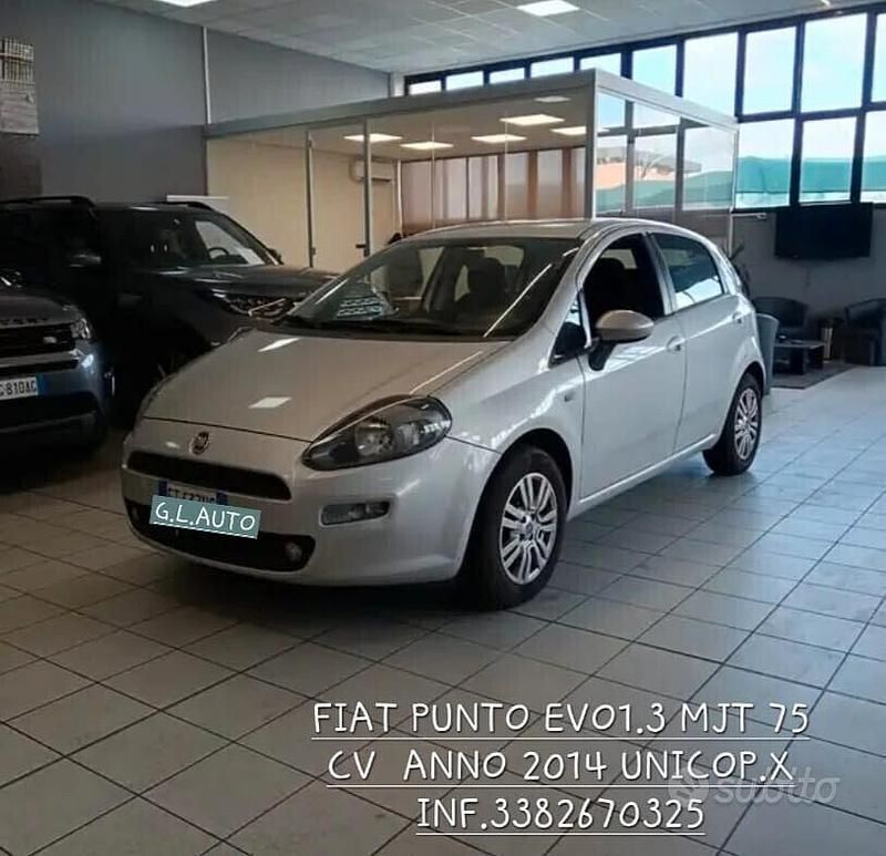 Usata Fiat Punto Evo Lounge 75 CV (55 kW) 2014 Grigio Utilitaria