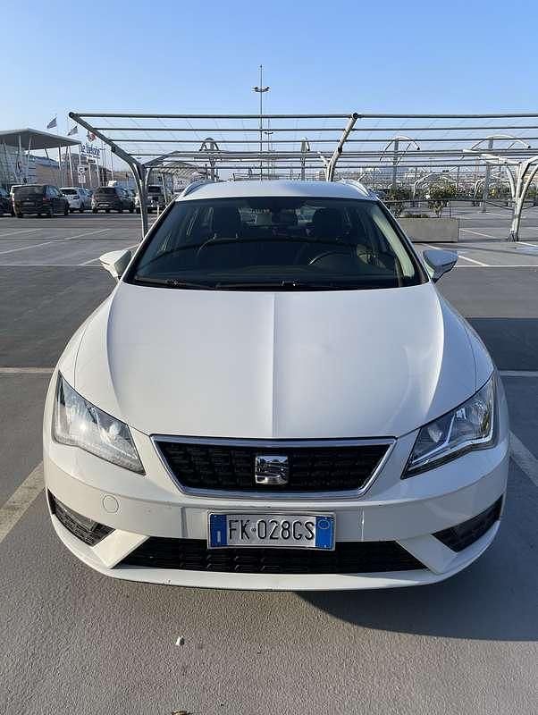 Usata Seat Leon ST Style 110 CV (80 kW) 2017 Bianco Station wagon