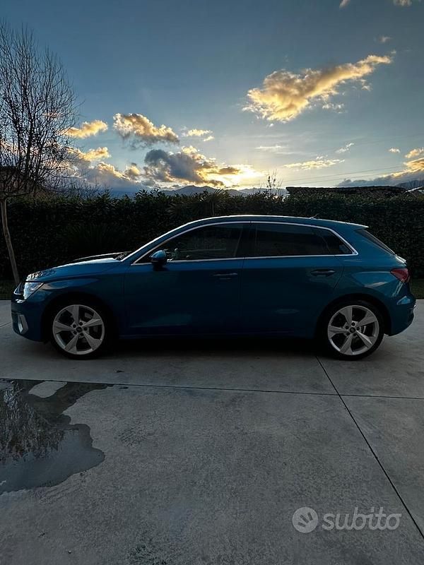 Usata Audi A3 Advanced Plus 150 CV (110 kW) 2021 Blu Berlina