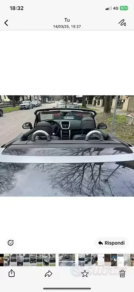 Usata Peugeot 207 93 CV (68 kW) 2007 Nero Cabrio