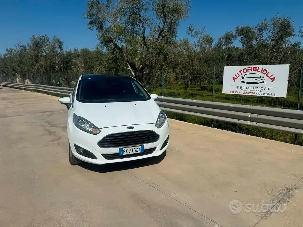 Usata Ford Fiesta Titanium 75 CV (55 kW) 2014 Bianco Utilitaria