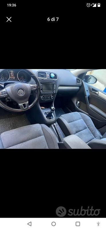 Usata VW Golf VI 105 CV (77 kW) 2010 Nero Utilitaria