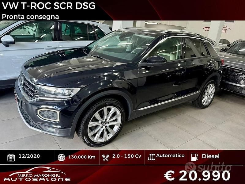 Usata VW T-Roc Style 150 CV (110 kW) 2020 Nero SUV