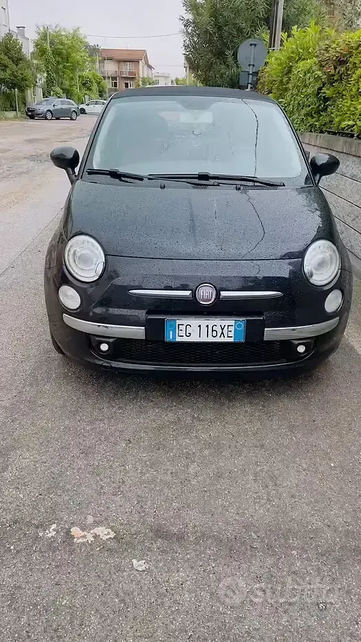 Usata Fiat 500 75 CV (55 kW) 2012 Nero Cabrio