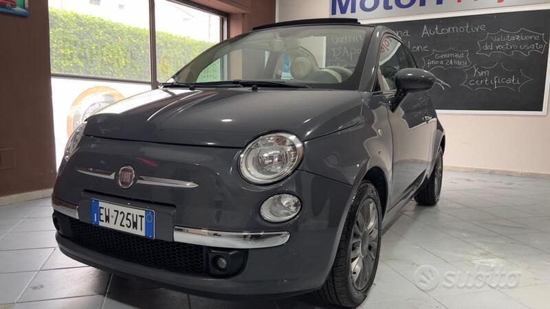 Usata Fiat 500 Lounge 95 CV (69 kW) 2014 Blu Cabrio